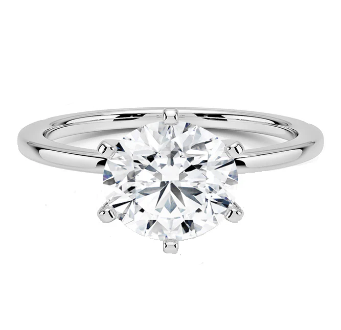 <span style="color:purple">SPECIAL!</span> 1.01ct H-SI1 GIA CERTIFIED 14K White Gold Round Diamond Eagle Claw Prongs Solitaire Ring Size 7 - Image 2