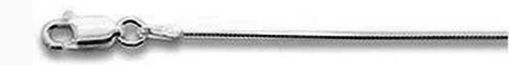 Rhodium  0.7 MM 015 8 Sides Snake Chain .925 Solid Sterling Silver Sizes 16-20" NEW