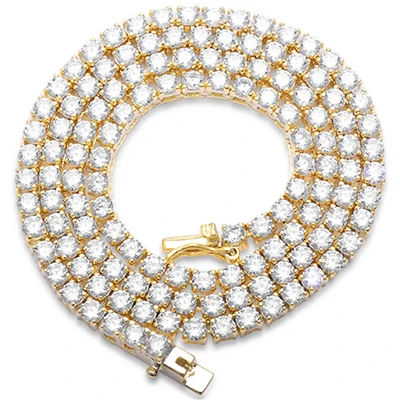 4MM Available 2 Colors 13.50CT Round Cubic Zirconia Necklace .925 Sterling Silver 18",22" - Image 7