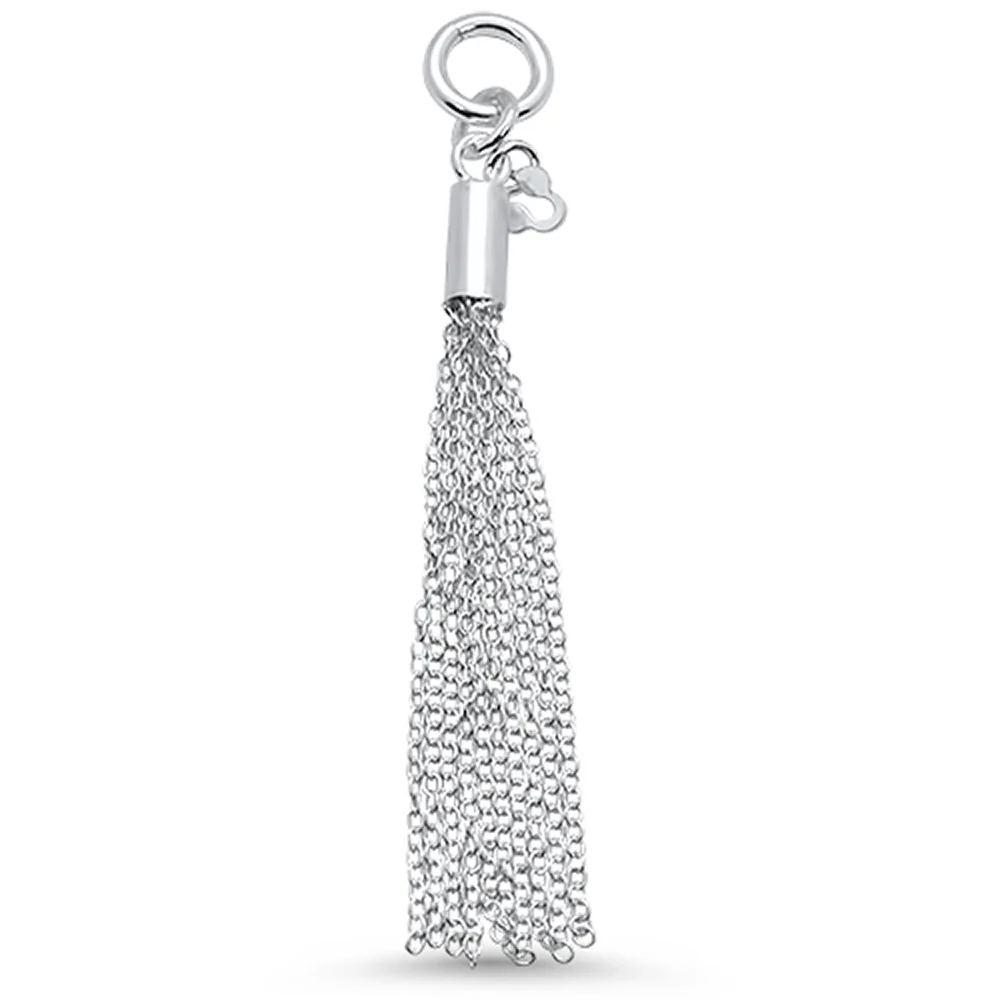<span>CLOSEOUT! </span>New Design Plain Rolo Chain .925 Sterling Silver Pendant