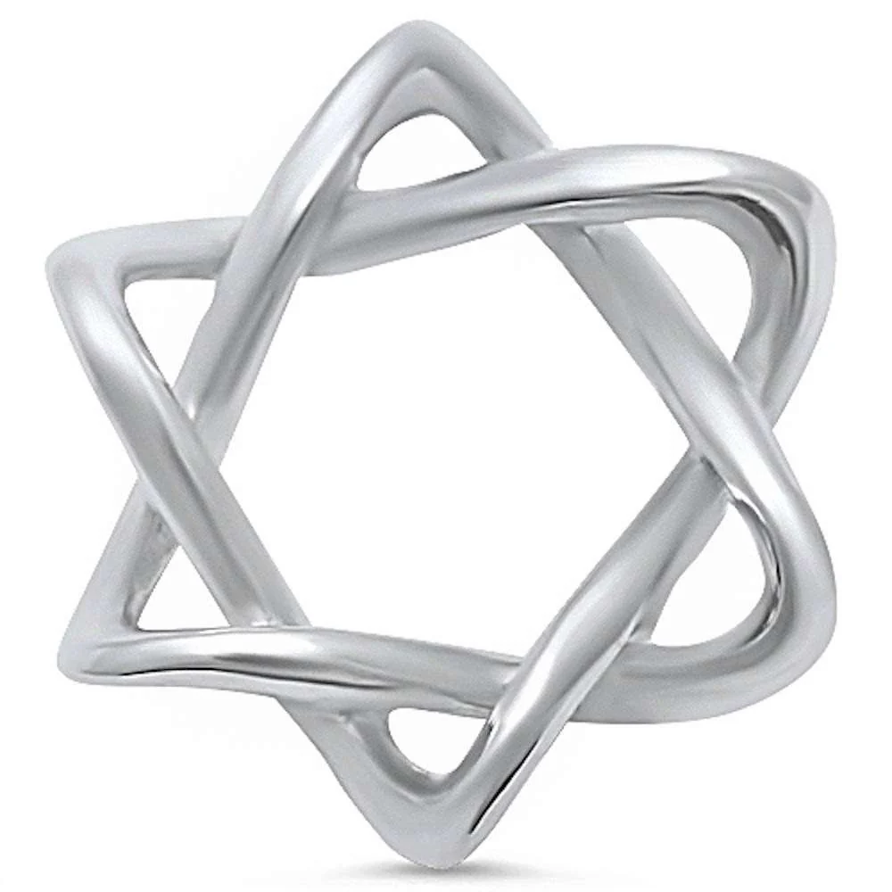<span>CLOSEOUT! </span>Plain Star of David .925 Sterling Silver Pendant
