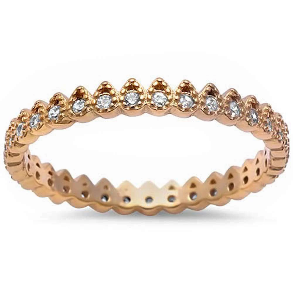 <span>CLOSEOUT!</span> New Yellow Gold Plated Cz Band .925 Sterling Silver Ring