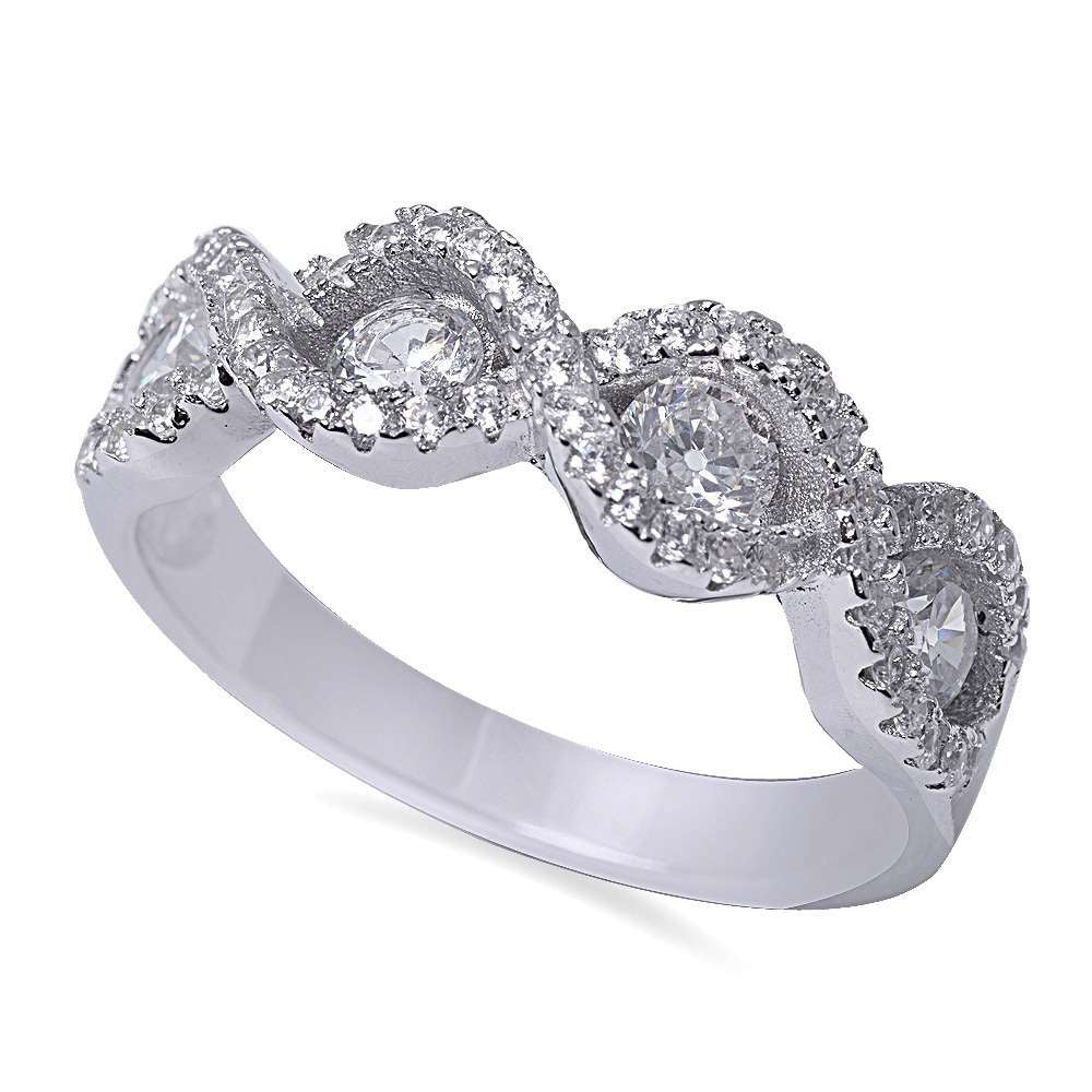 <span>CLOSEOUT!</span>1/2 Ct New Design Fashion Engagement .925 Sterling Silver Ring