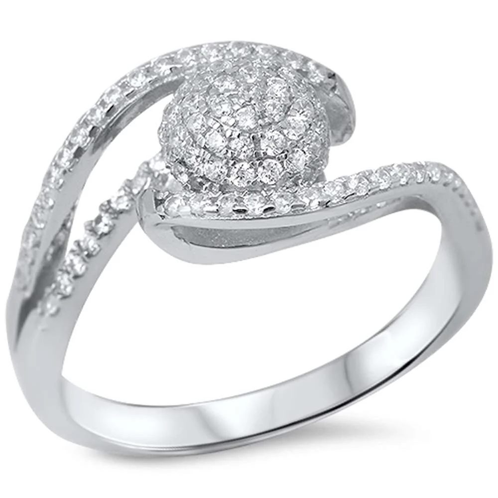 <span>CLOSEOUT!</span> Micro Pave Cz Fashion .925 Sterling Silver Ring