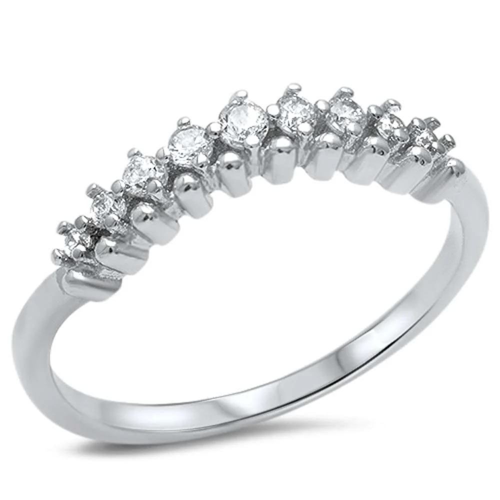<span>CLOSEOUT!</span> New Design Cz .925 Sterling Silver Fashion Ring
