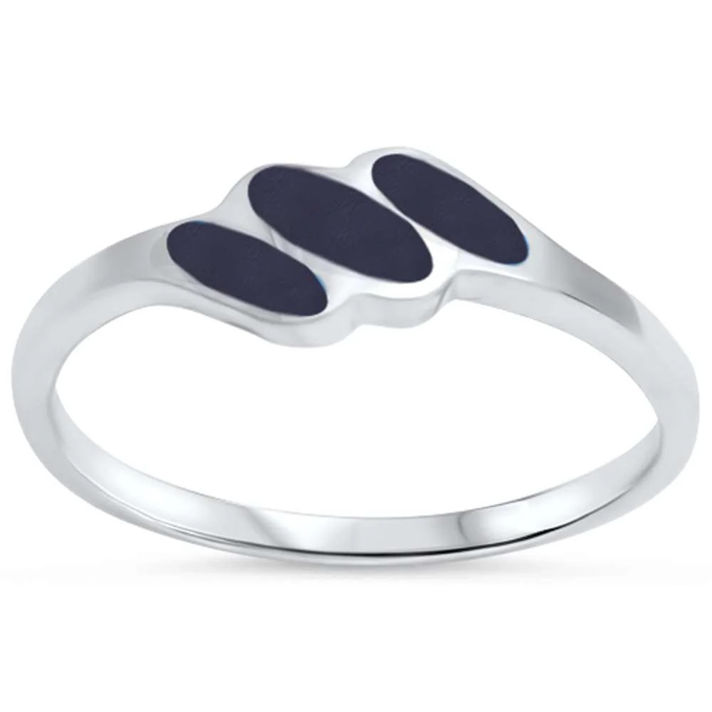 <span>CLOSEOUT!</span>Black Onyx .925 Sterling Silver Ring