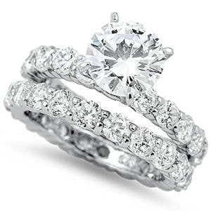 <span>CLOSEOUT!</span> 3Ct Round Cz Engagement Ring Sizes 4-12