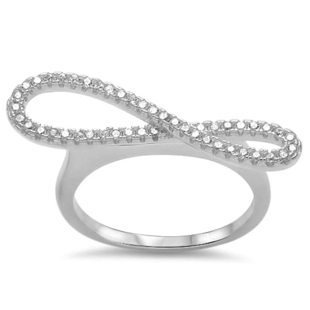 <span>CLOSEOUT!</span>Cz Infinity .925 Sterling Silver Ring Sizes 4 , 5 ,10