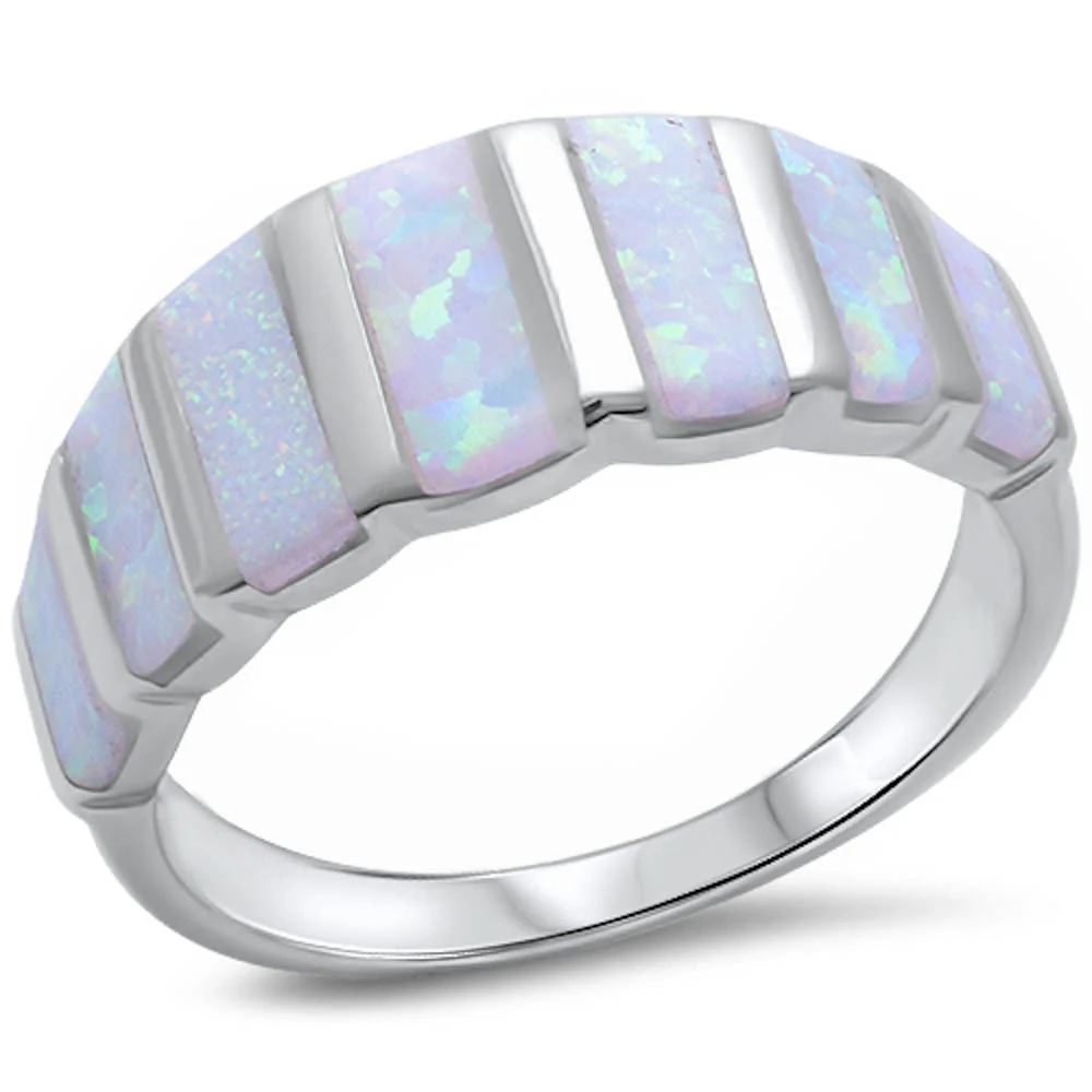 <span>CLOSEOUT!</span>White Opal .925 Sterling Silver Ring